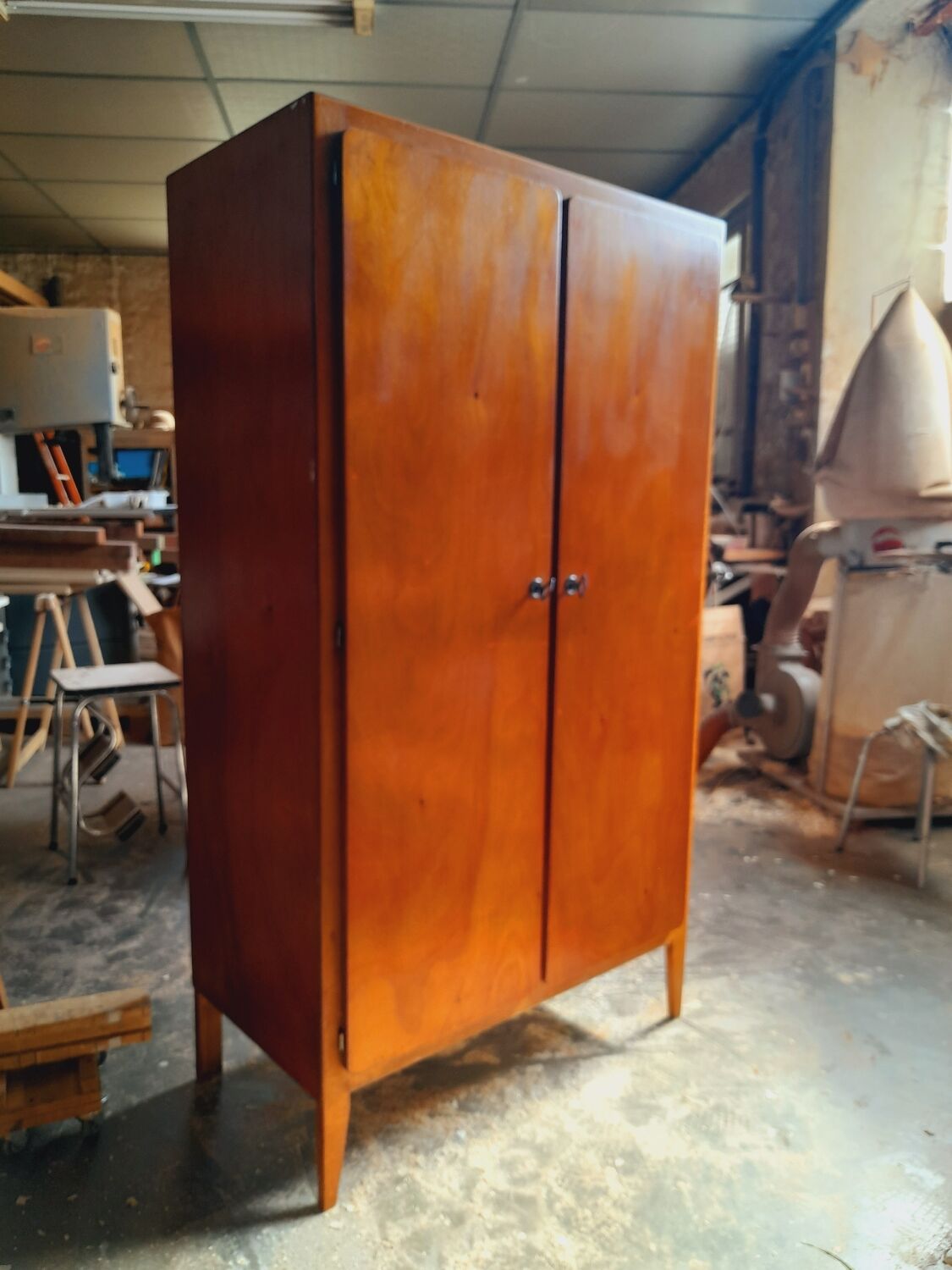 Vintage compass feet school cupboard