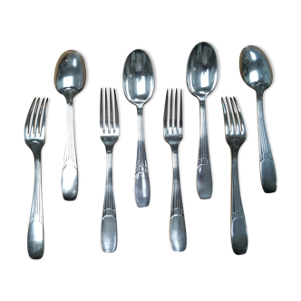 Art Deco housewife 8 silver metal cutlery