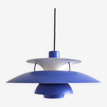 Suspension PH5 bleu violet par Poul Henningsen pour Louis Poulsen, Danemark