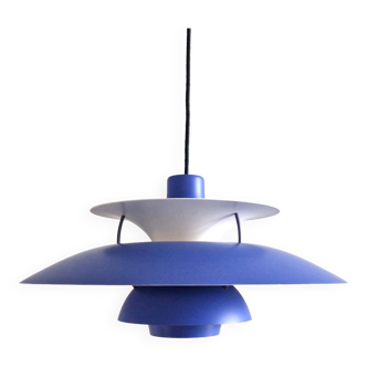 Blue purple PH5 pendant lamp by Poul Henningsen for Louis Poulsen, Denmark