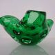 Green Sommerso Murano Glass Ashtray, Italy, 1960s
