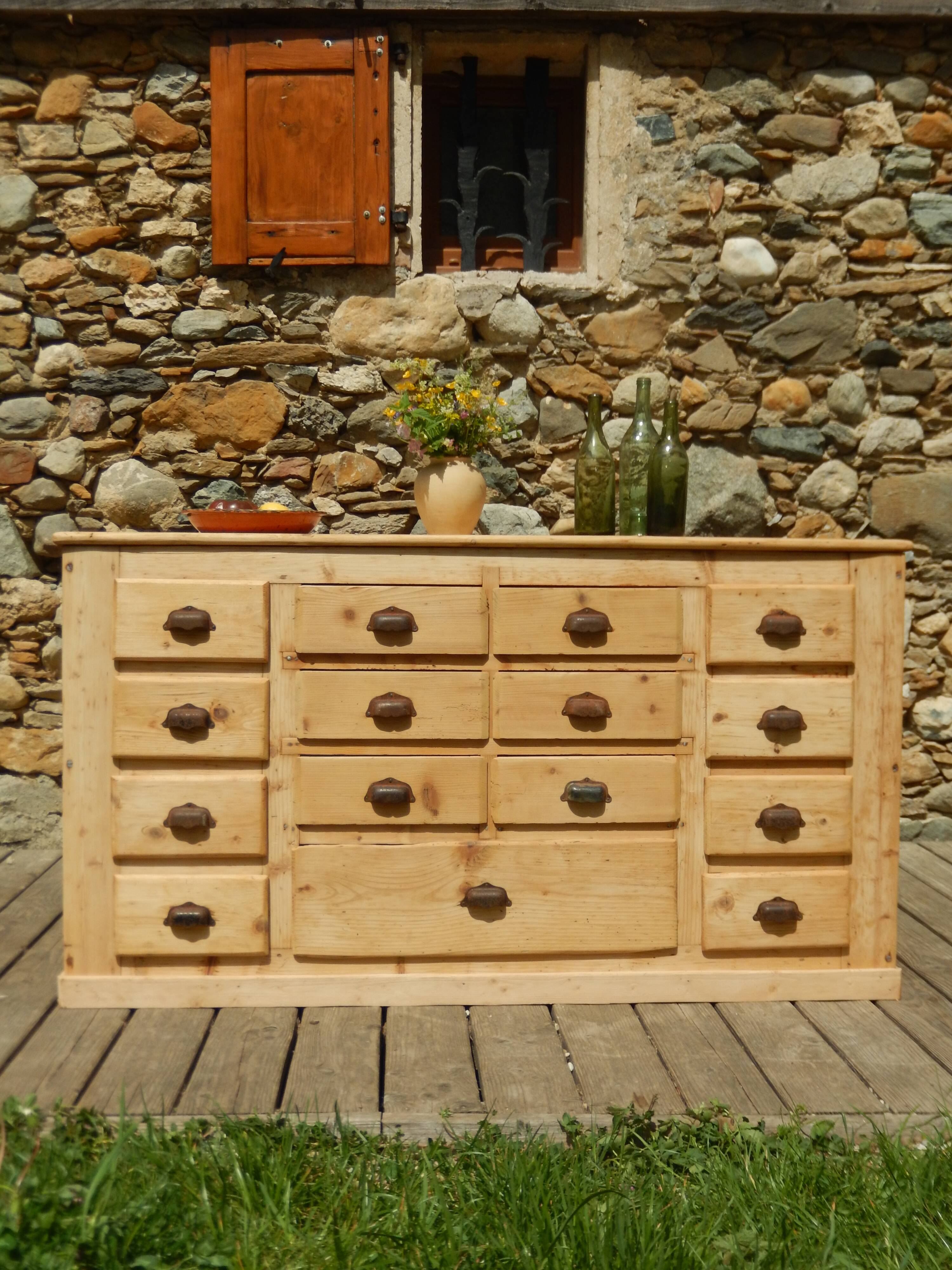Ancien comptoir - Meuble de métier - Ilot de cuisine