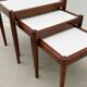 Scandinavian nesting tables in rosewood and formica, 1970.