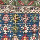 Tapis ancien caucasien Chirwan fait main - 79x119 cm