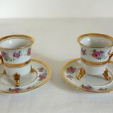 Pair of Japanese porcelain cups and saucers by Ohashi China
