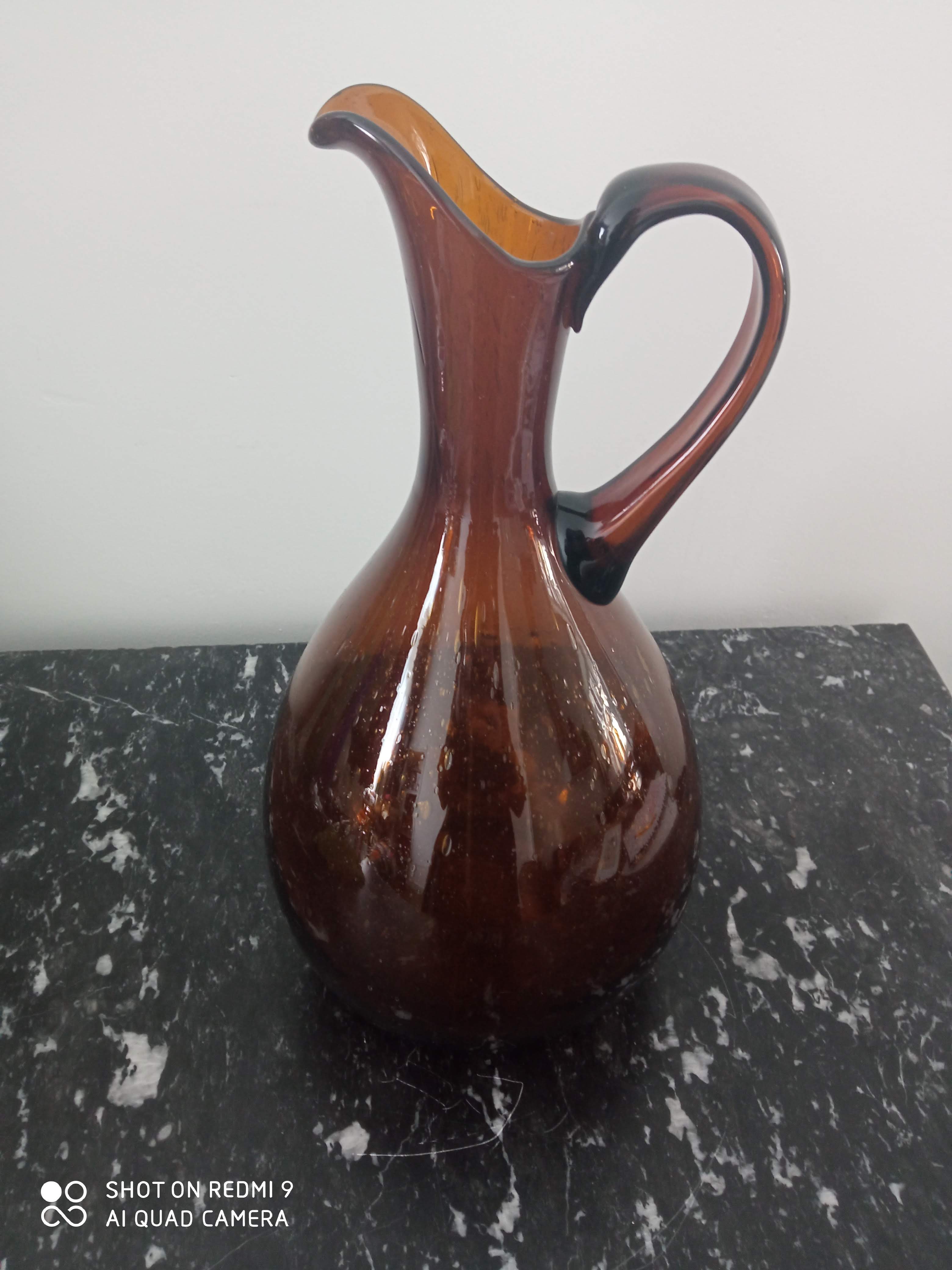 Biot glass bubble glass carafe