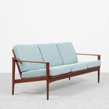 Midcentury Danish sofa set in teak by Ib Kofod Larsen - with new fabric