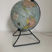 Vintage 1960 terrestrial globe glass world map Perrina - 24 cm
