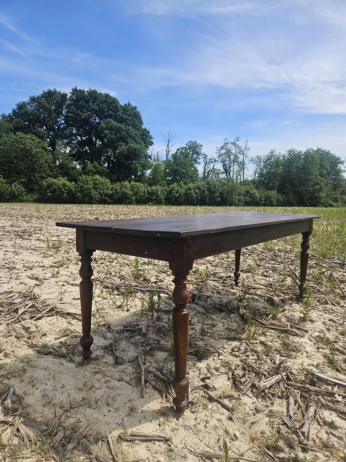 Walnut farmhouse table