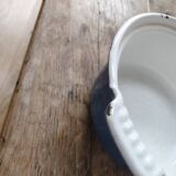 Ancienne marmite en fonte emaillée bleue Le Creuset
