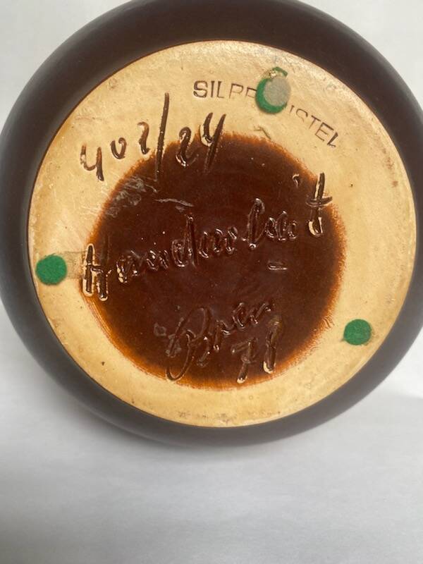 Vintage vase from the 60s, signed