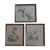 Lot 3 estampes oiseaux