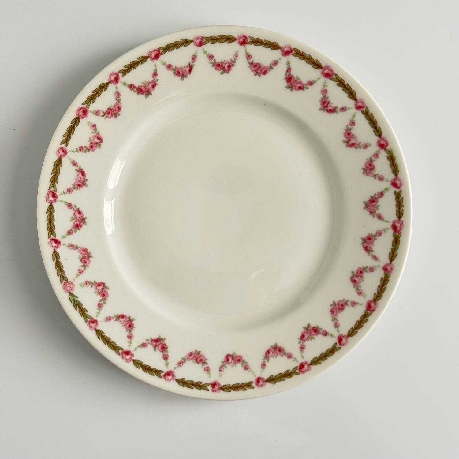 Set of 6 dessert plates | Bernardaud | Garland of roses