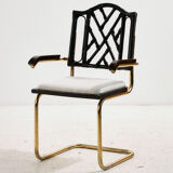 Metal and bamboo chair, set of 6
