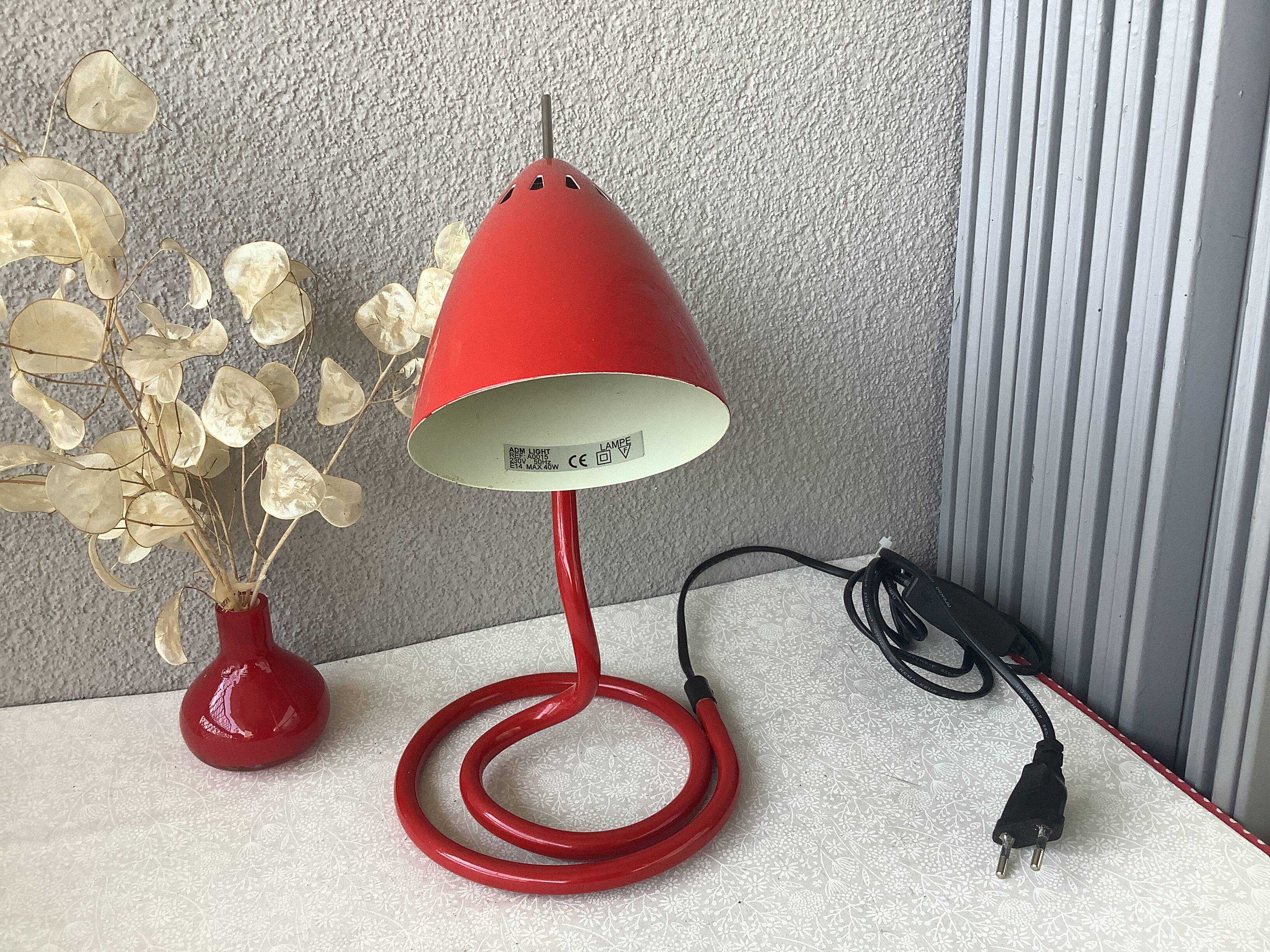 Vintage metal snake lamp