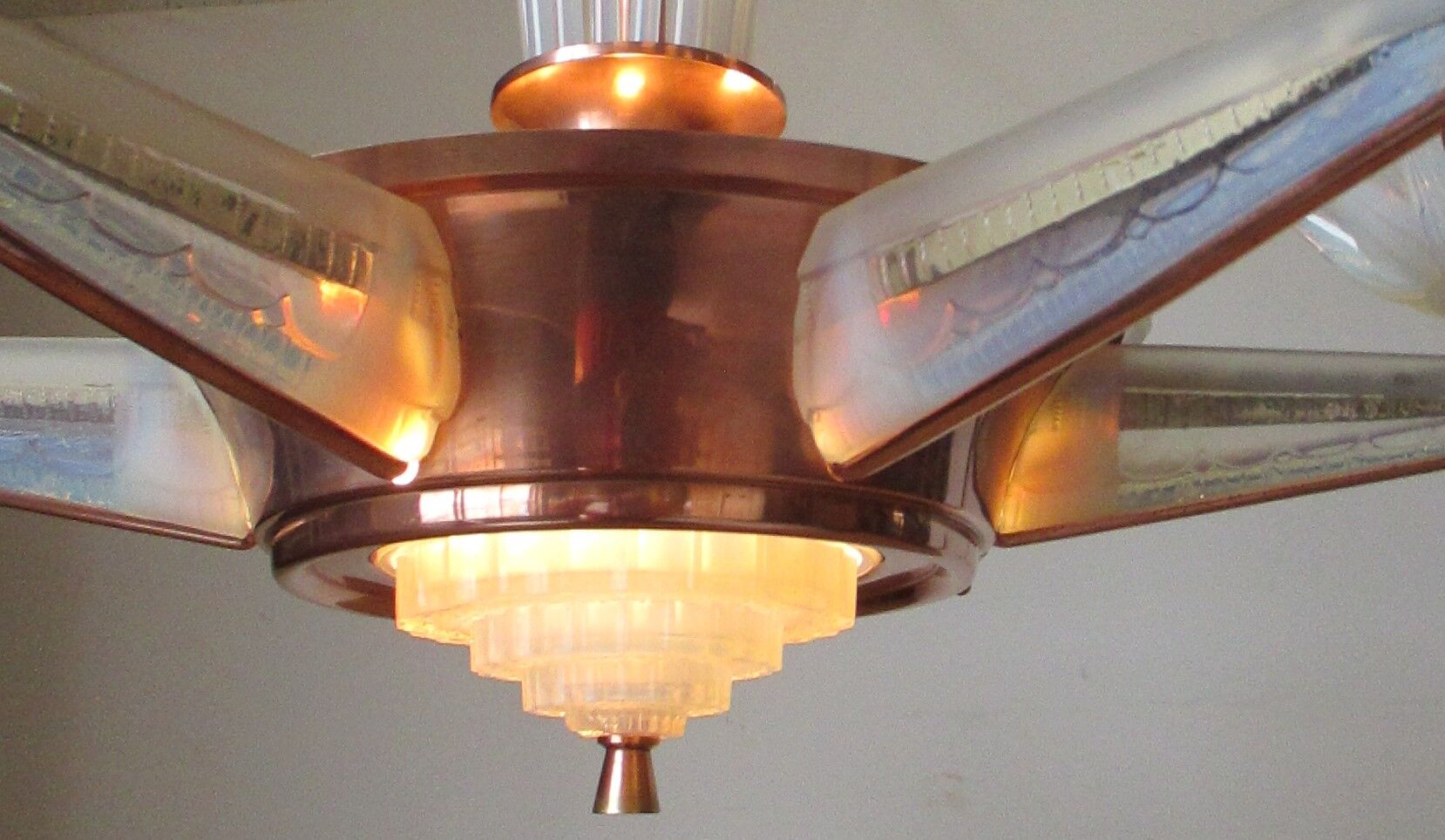 Chandelier Art Deco Petitot glassware ezan
