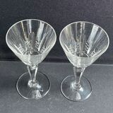 2 Baccarat wine glasses - Service Austerlitz