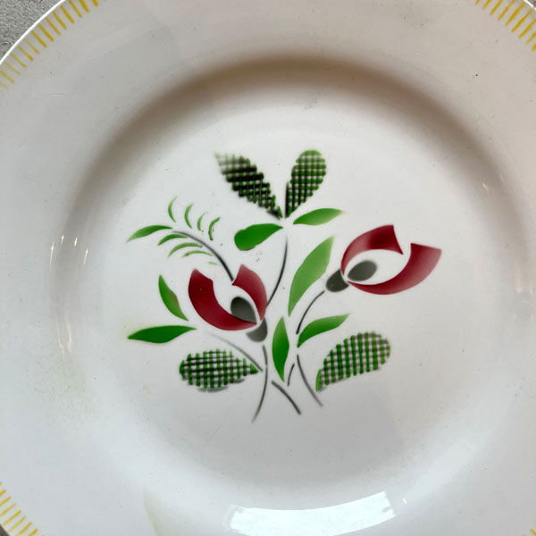 Flat plate in earthenware "Pablo", Digoin – Sarreguemines