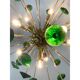 Suspension ovale en verre de murano vert « coni » spoutnik