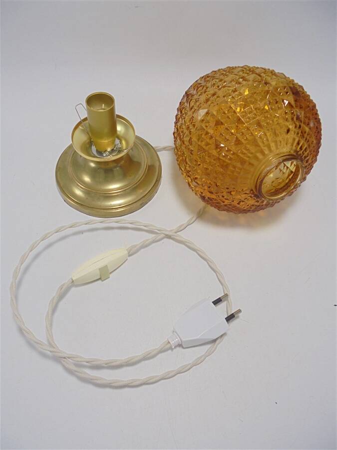 Amber glass lamp