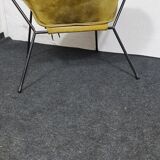 Vintage leather folding balloon chair