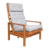 Mid-Century Danish Oak Armchair by Leif Alring for Madsen & Schubell, 1960s