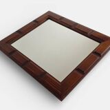 Mid-Century Spanish Oak Wall Mirror– Castilian Style, 1950s