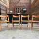 Suite de 4 chaises pliantes cannées 80’S