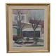 Peinture moderne scandinave, Gideon Isaksson, années 1960, huile sur toile, encadré