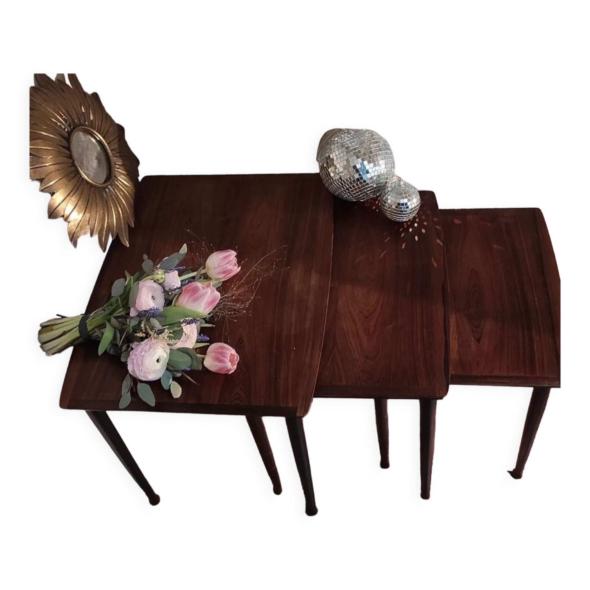 Rosewood nesting tables