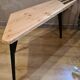 Scadinave coffee table in solid pine glued unsigned 100x35h 50