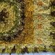 Vintage Scandinavian Design Wool Rya Rug Woven Handmade Vintage 1970s