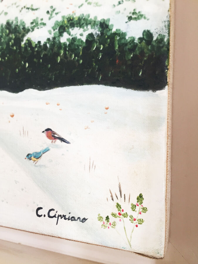 Painting on canvas by Christine Cipriano, 20th century