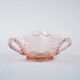 Pink pressed glass bowl, Italian design, 1970s, made in Italy