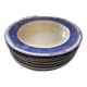 Lot de 6 assiettes creuses bleues et blanches