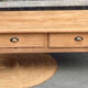 Table basse de ferme ancienne 2 tiroirs en bois massif brut 