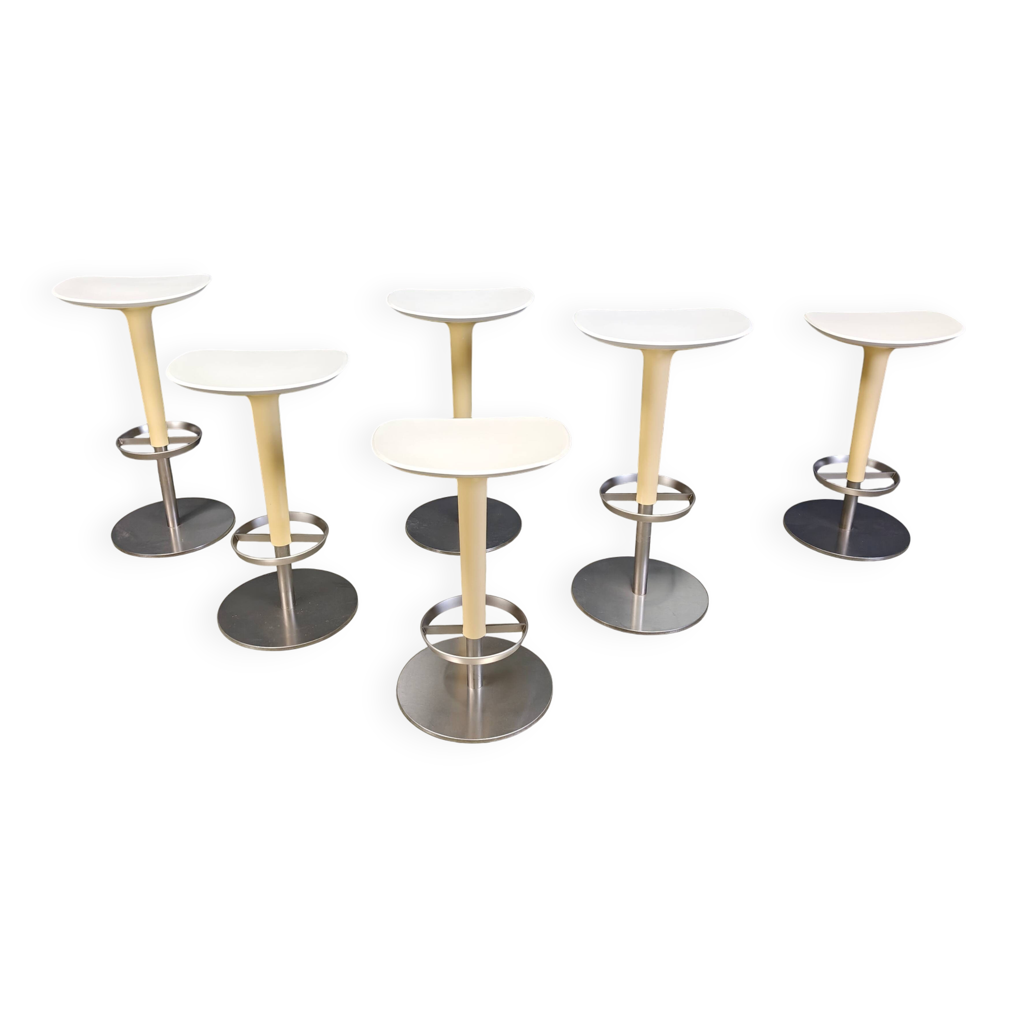 Ensemble de 6 tabourets de bar Arper, années 1990