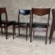 Series Set of 6 vintage Scandinavian rosewood chairs from the 1960s