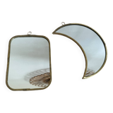 Duo of moon and rectangle mirrors