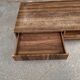 Table basse scandinave vintage en bois avec tiroir