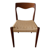 Scandinavian chair in teak and Danish rope