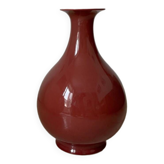 Antique oxblood china vase