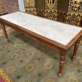 Louis Philippe marble farmhouse loom table