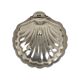 Vintage Argent Plaqué Shell Beurrier Caviar Holder Verre Marqué