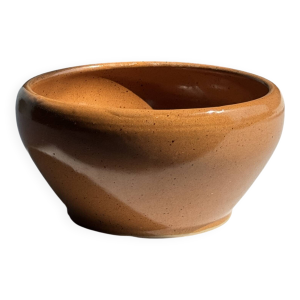 Moyen bol en grès Digoin Grès Pots France brun orange D17