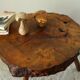 Side table, low brutalist tree stump.