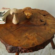 Side table, low brutalist tree stump.