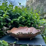 Large Art Nouveau copper fruit bowl Italy 1890s