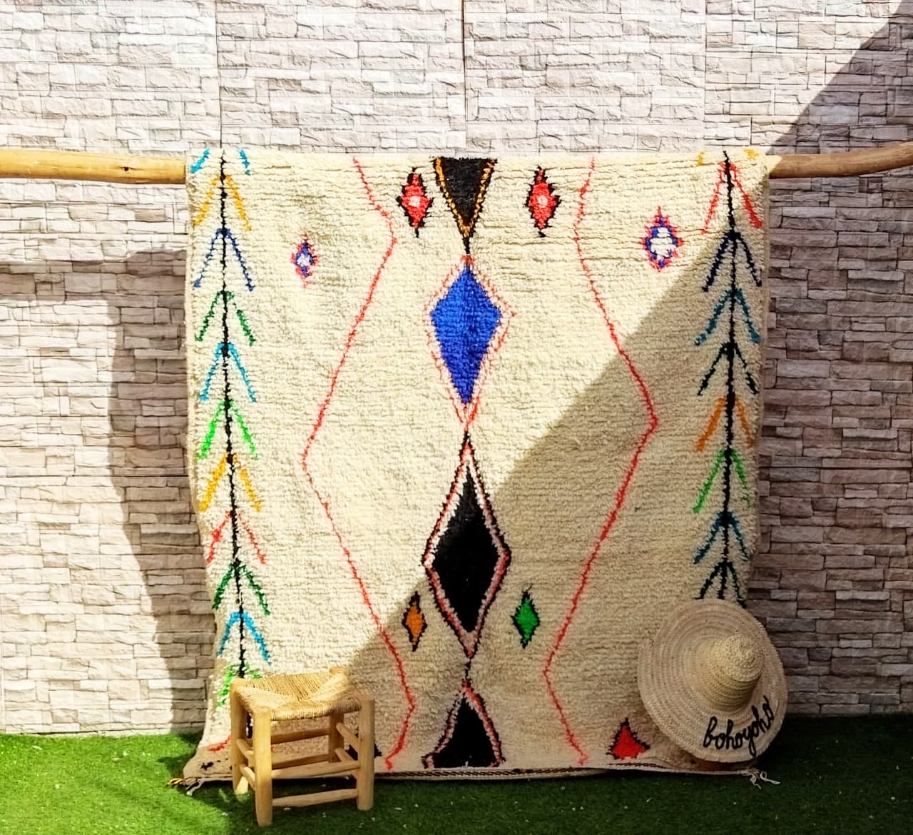 Moroccan tribal berber carpet 246 x 156cm