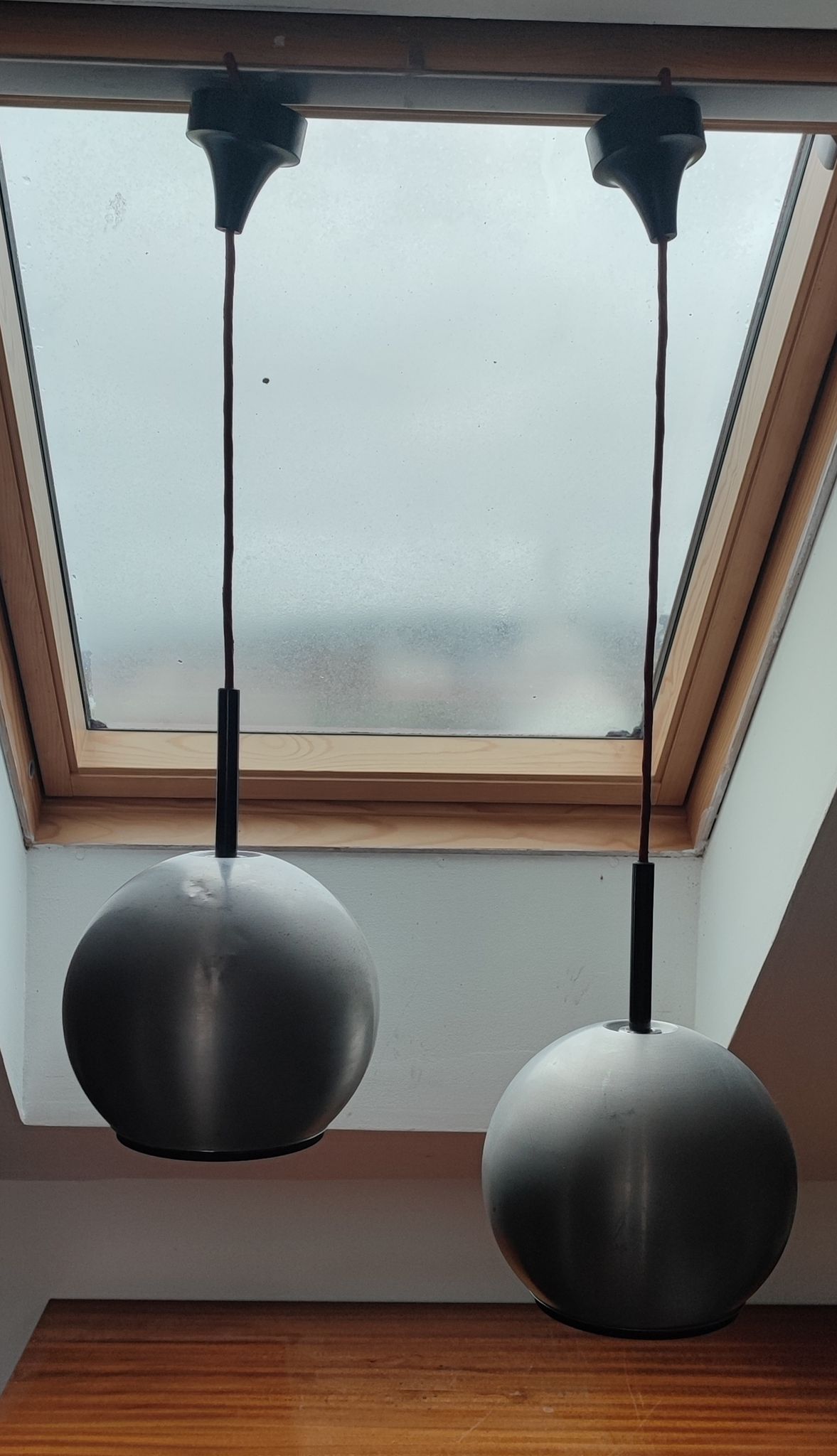 Duo de suspensions aluminium Erco 1970